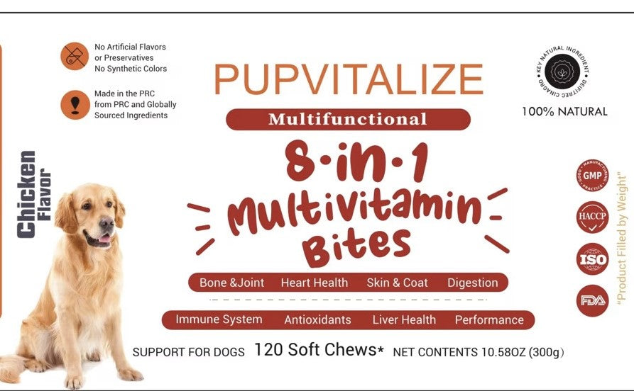PUPVITALIZE 8IN1 MULTIFUNCTIONAL GUMMIES FOR DOGS